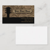 カスタムバンドギターカントリー洋楽ミュージシャン 名刺 (正面/裏面)