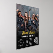 カスタムバンドツアー日程QRコードロゴ名実在箔 箔ポスター (レイダウン)