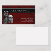 カスタムバンドネームロックスカルバラミュージシャン音楽Bu 名刺 (正面/裏面)