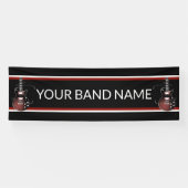 カスタムバンドマーチギターロックミュージックフェスティバルギグ 横断幕 (横)