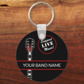 カスタムバンドマーチサポートライブミュージックギターロック キーホルダー (正面)