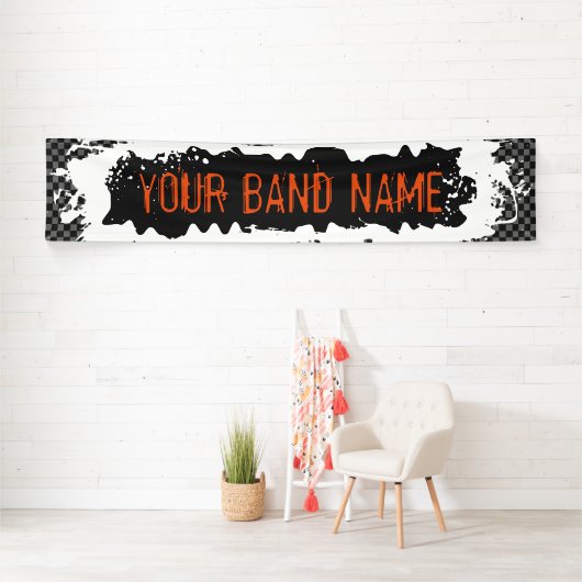 カスタムバンド名マーチロックショーパンクギグフェスティバル 横断幕 (インサイチュ)