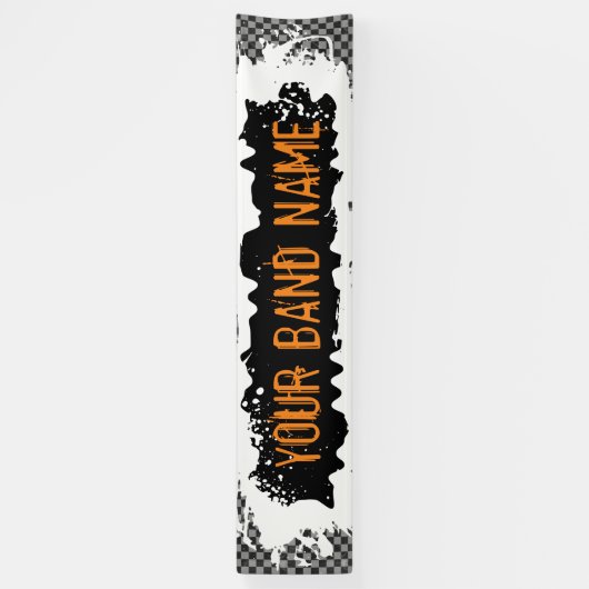 カスタムバンド名マーチロックショーパンクギグフェスティバル 横断幕 (縦)