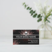 カスタムバンド名ロック&ギタ転がーミュージシャン音楽 名刺 (スタンド正面)