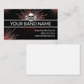 カスタムバンド名ロック&ギタ転がーミュージシャン音楽 名刺 (正面/裏面)