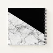 カスタムバーガンディフローラ大理石金ゴールドデザイナーノート ノートブック (裏面)