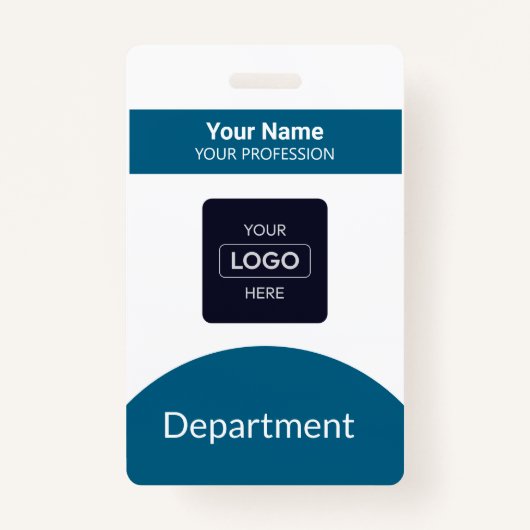 カスタムバーコードビジネスロゴ名バッジ バッジ (正面)