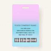 カスタムバーコードフォトIDヘルス気にナース医師 バッジ (裏面)