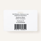 カスタムバーコードロゴ名バッジ バッジ (裏面)