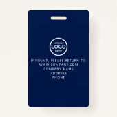 カスタムバーコード付きVIPオールアクセスブルーバッジ バッジ (裏面)