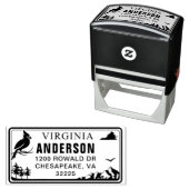 カスタムバージニアプレート差出人住所スタンプ セルフインキングスタンプ (インサイチュ)