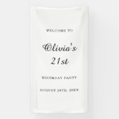 カスタムバースデーウェルカム 21歳の誕生日 カスタマイズ 横断幕 (縦)