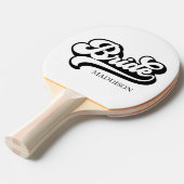 カスタムバーデとグルームネームヴィンテージ 卓球ラケット (正面アングル)