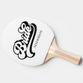 カスタムバーデとグルームネームヴィンテージ 卓球ラケット (横)