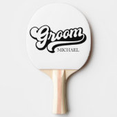 カスタムバーデとグルームネームヴィンテージ 卓球ラケット (正面)