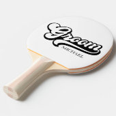 カスタムバーデとグルームネームヴィンテージ 卓球ラケット (正面アングル)
