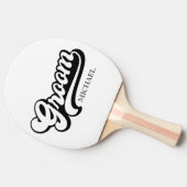 カスタムバーデとグルームネームヴィンテージ 卓球ラケット (横)