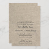 カスタムバーラップ結婚式招待状 招待状 (正面/裏面)