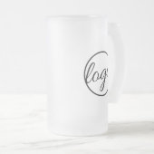 カスタムバーロゴ フロストグラスビールジョッキ (正面右)