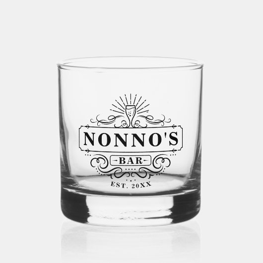 カスタムバー年がガラスを設立 ウイスキーグラス (正面)