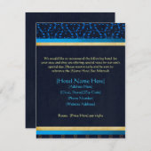 カスタムバー(ユダヤ教の)バル・ミツバー宿泊カード エンクロージャーカード (正面/裏面)