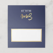 カスタムバー(ユダヤ教の)バル・ミツバー海軍+金ゴールド名SAM プレイスカード (外部開封)