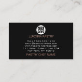 カスタムパイのユーカリ葉スプーン素朴ヘラ 名刺 (裏面)