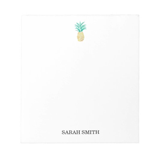 カスタムパイン絵を描アップルの熱帯 ノートパッド (正面)