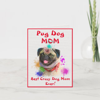 カスタムパグママドッグ最高のドドグ熱狂するレディーデジタル カード