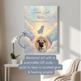 カスタムパグ レインボーブリッジ追悼ポスター - 青 ポスター