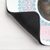 カスタムパステルかわいらしピンクアンドブルーマンダラフレーム マウスパッド (コーナー)