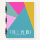 カスタムパステルはっきりした幾何カラーブロックデザイン ノートブック (正面)