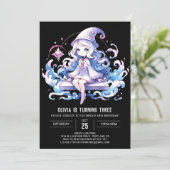 カスタムパステルウィザード誕生日 招待状 (スタンド正面)