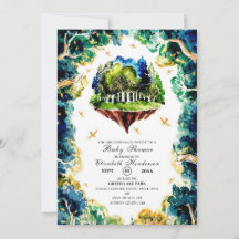 カスタムパステルウッドランドベビーシャワー