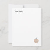 カスタムパステルオーナメントと雪の結晶 ピンク ノートカード (裏面)