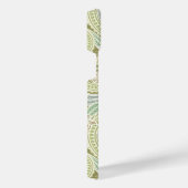 カスタムパステルグリーンイエローブルーピンクペイズリーアート iPhoneケース (右側面)