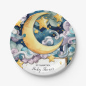 カスタムパステルシアルベビーシャワー ペーパープレート (正面)