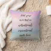 カスタムパステルドリームビーチやる気を起こさせる引用文 クッション (ブランケット)