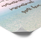 カスタムパステルドリームビーチやる気を起こさせる引用文 ポスター (角)