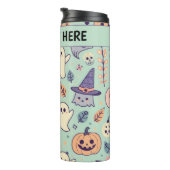カスタムパステルハロウィーンパターン不気味幽霊 タンブラー (回転右)
