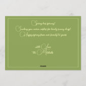 カスタムパステルピンクハッピー春スタイリッシュフローラ シーズンカード (裏面)