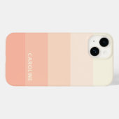カスタムパステルピーチコーラルオレンジストライプ色のパターン Case-Mate iPhoneケース (裏面 (横))