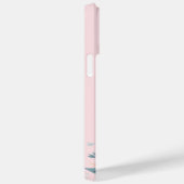 カスタムパステルフローラフレーム繊細なピンクかわいい名前 Case-Mate iPhoneケース (裏面 / 右)