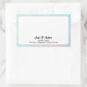 カスタムパステルブルーカスタム作家蔵書票 長方形シール (バッグ)