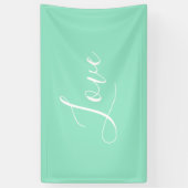 カスタムパステルミントカ無地のラーミニマル結婚リスト 横断幕 (縦)