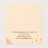 カスタムパステルモダンラウンド抽象芸術ピンクシェイプ 名刺 (内部フラット)