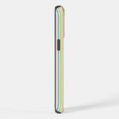 カスタムパステルレインボーバーティカルストライプパタン iPhoneケース (右側面)