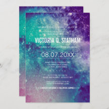 カスタムパステル銀河系バルミツワーパーティー招待状