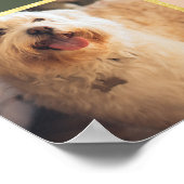 カスタムパステル&金ゴールドクリスマス5フォトコラージュ ポスター (角)