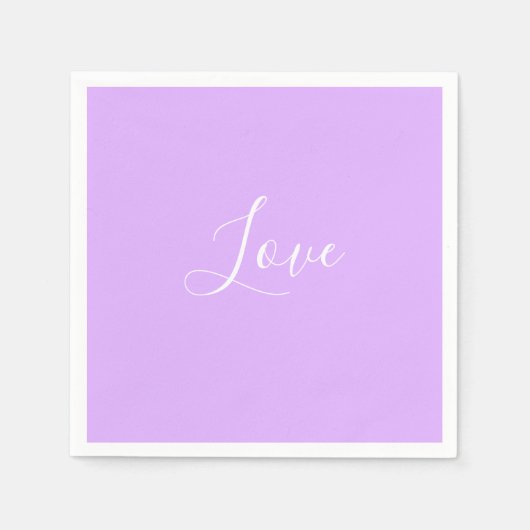 カスタムパステルMauveカラー無地のミニマル結婚リスト スタンダードカクテルナプキン (正面)